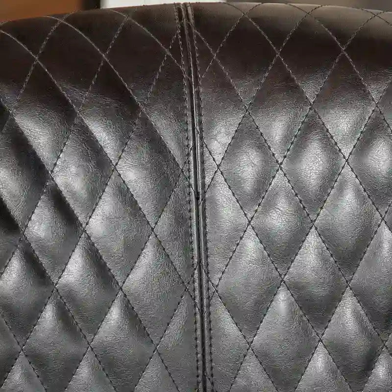 Christopher Knight Home Mia Black Bonded Leather Quilted Club Chair