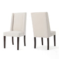 Sedia da pranzo Rory Wingback contemporanea in tessuto (set da 2) di Christopher Knight Home
