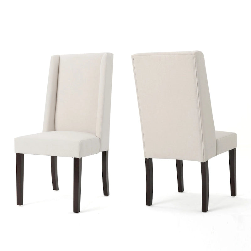 Sedia da pranzo Rory Wingback contemporanea in tessuto (set da 2) di Christopher Knight Home