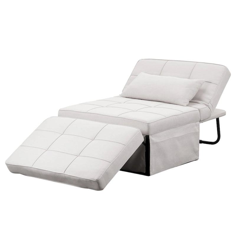 Zenova Divano Letto a 4 Posti Regolabile con Ottomana, Divano Letto, Divano