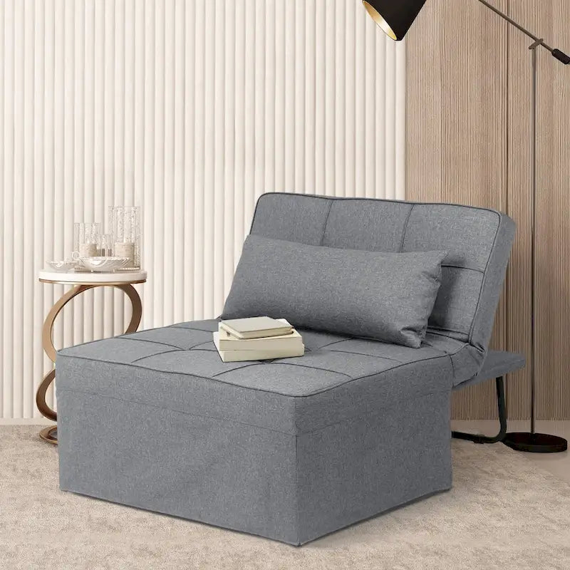 Zenova Divano Letto a 4 Posti Regolabile con Ottomana, Divano Letto, Divano