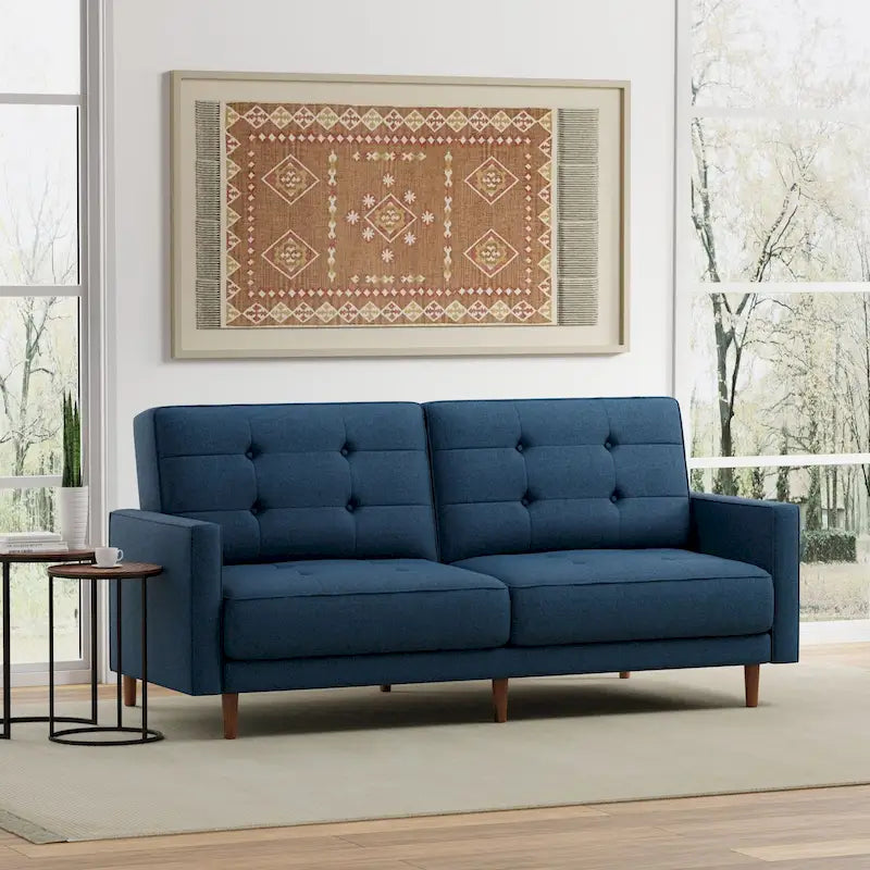 Canapé-lit de 207 cm avec capitonnage à 8 boutons
