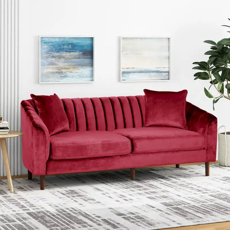 Divano a 3 posti Ansonia Contemporary in velluto di Christopher Knight Home