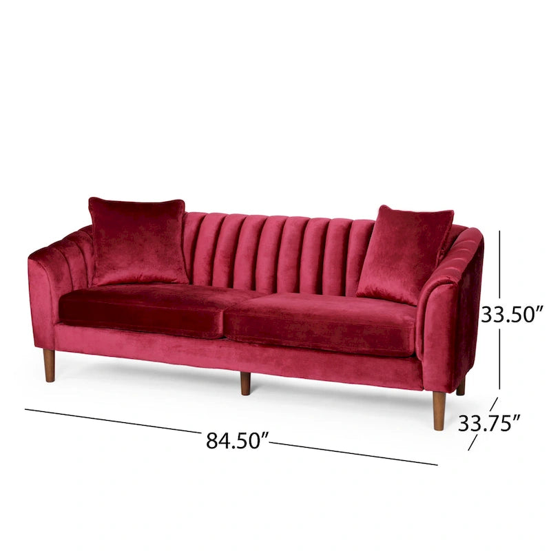Divano a 3 posti Ansonia Contemporary in velluto di Christopher Knight Home
