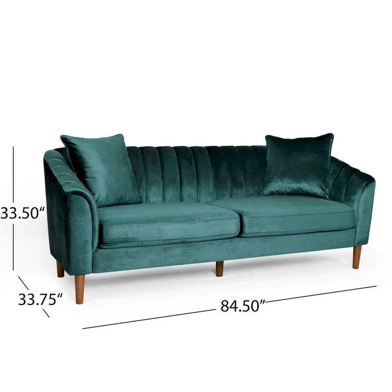 Divano a 3 posti Ansonia Contemporary in velluto di Christopher Knight Home
