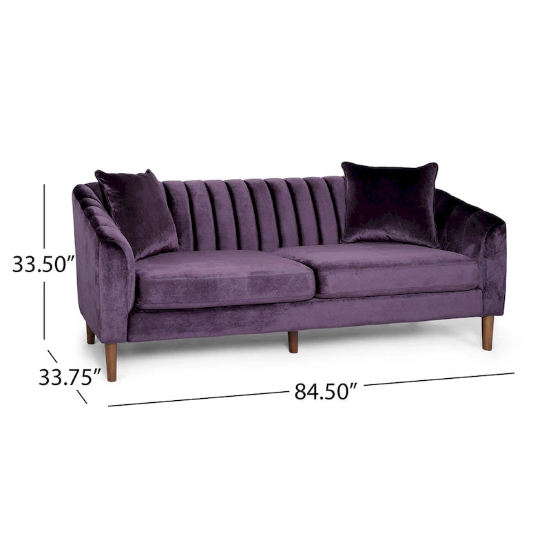 Divano a 3 posti Ansonia Contemporary in velluto di Christopher Knight Home