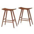 Sgabello da bancone Pinehurst in legno massello da 24" (set di 2) di iNSPIRE Q Modern