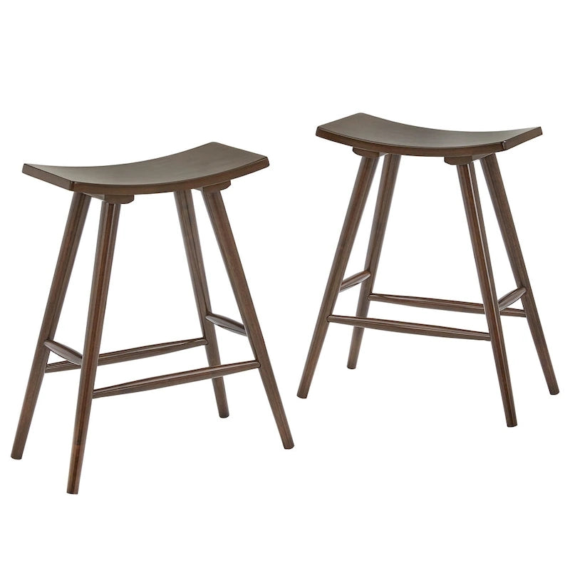 Sgabello da bancone Pinehurst in legno massello da 24" (set di 2) di iNSPIRE Q Modern