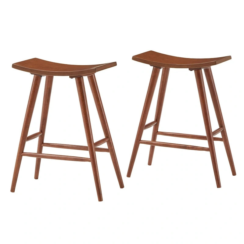 Sgabello da bancone Pinehurst in legno massello da 24" (set di 2) di iNSPIRE Q Modern