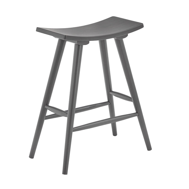 Sgabello da bancone Pinehurst in legno massello da 24" (set di 2) di iNSPIRE Q Modern