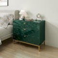 Cassettiera moderna Clihome in legno lucido a 3 cassetti