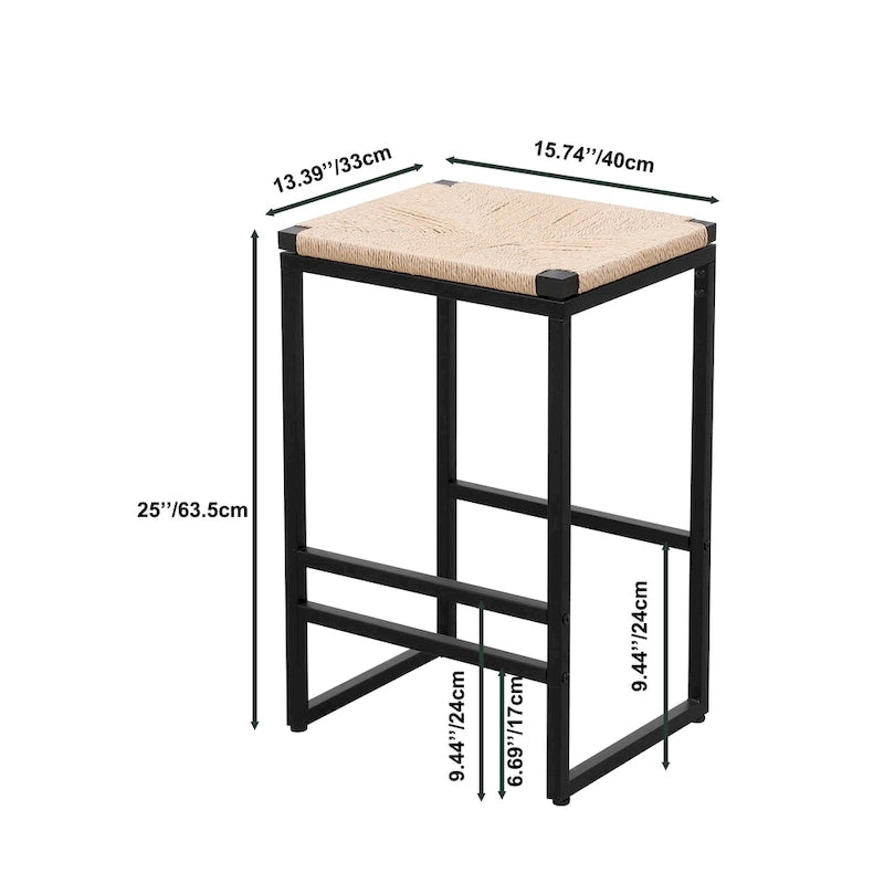 Modern Bar Stools Dining Chairs with Foot Rest for Kitchen