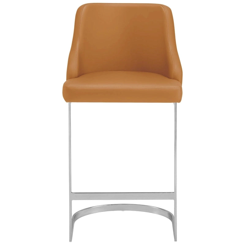 Sgabelli da Bar in Velluto/Ecopelle, Set da 3 Sgabelli Altezza Bancone - 18,9L x 20,5P x 36,6A