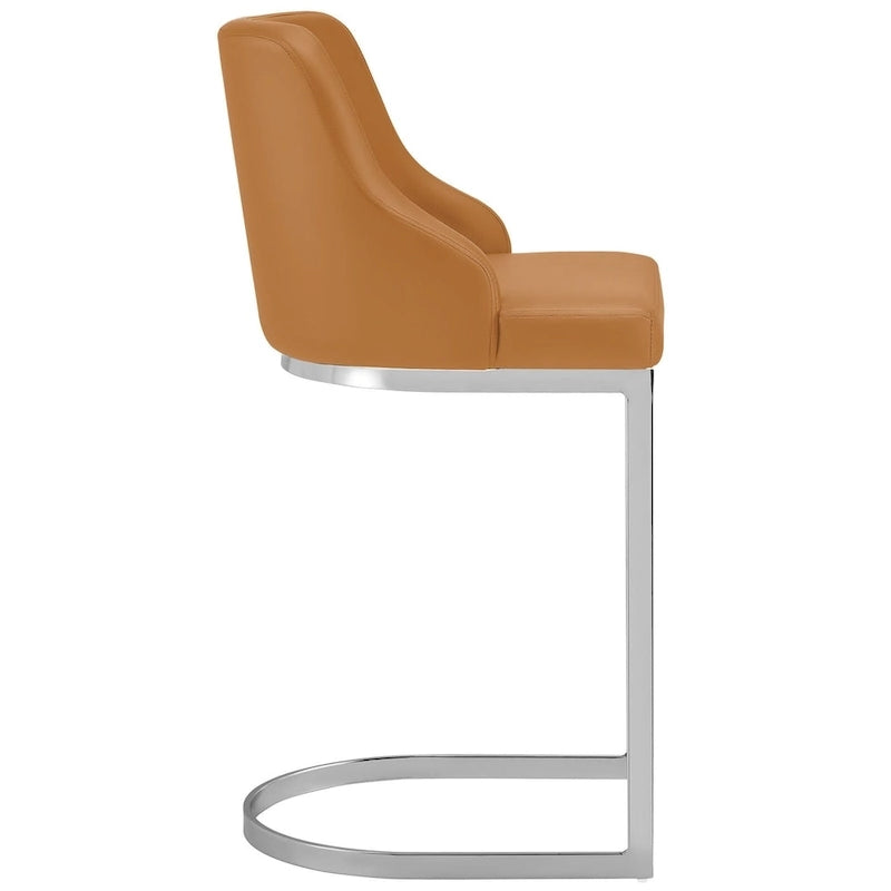 Sgabelli da Bar in Velluto/Ecopelle, Set da 3 Sgabelli Altezza Bancone - 18,9L x 20,5P x 36,6A