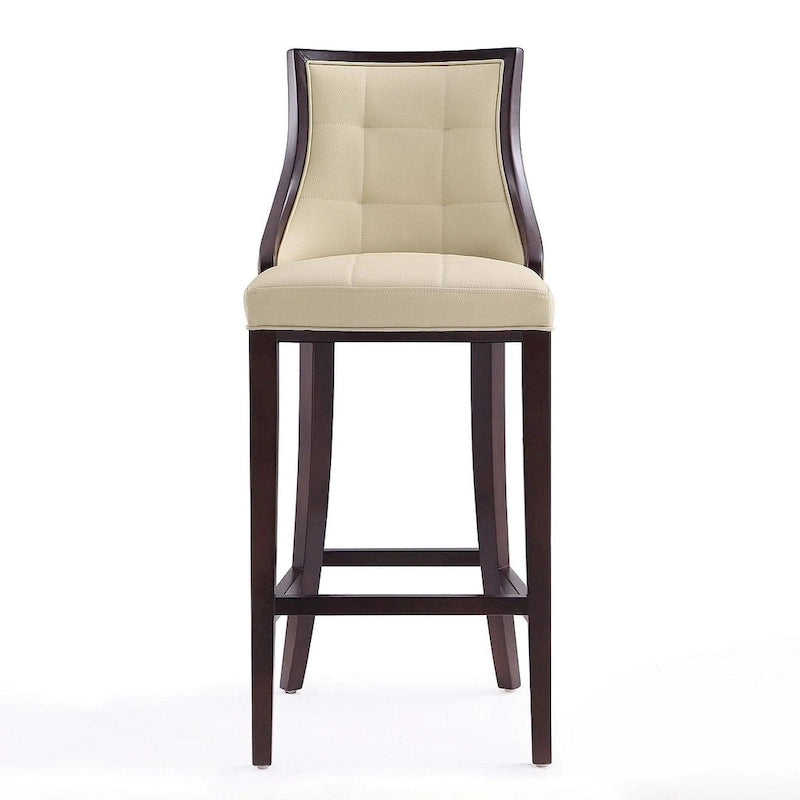 Manhattan Comfort Fifth Avenue 45 in. Walnut Beech Wood Bar Stool (Set of 2)