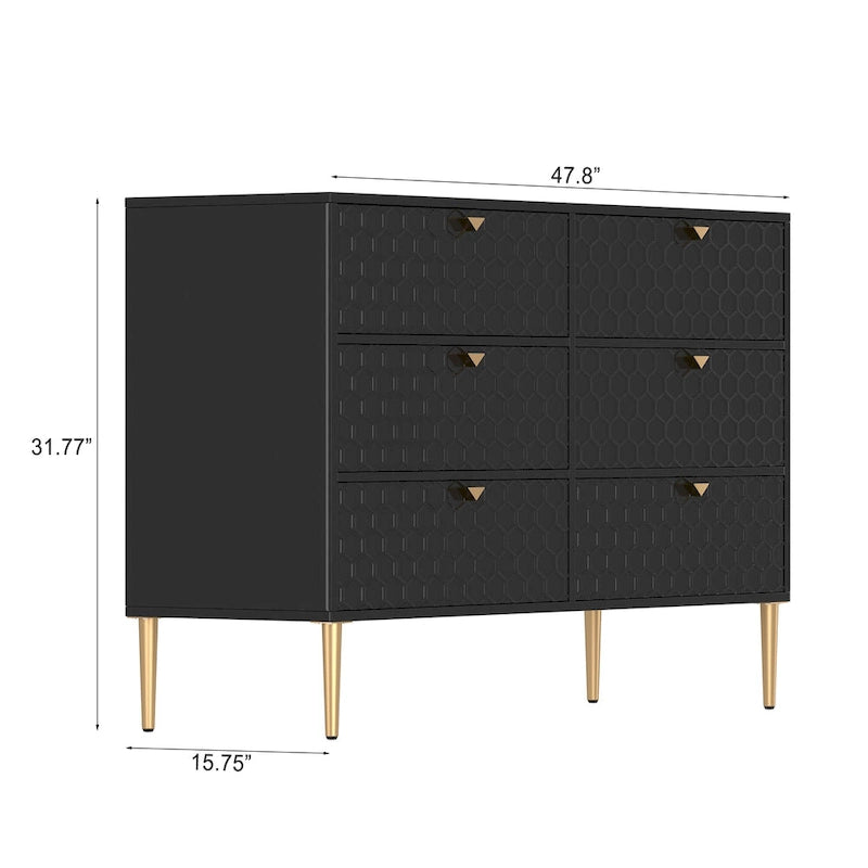 Mobili in legno Morden Cassettiera a 6 cassetti Mobile