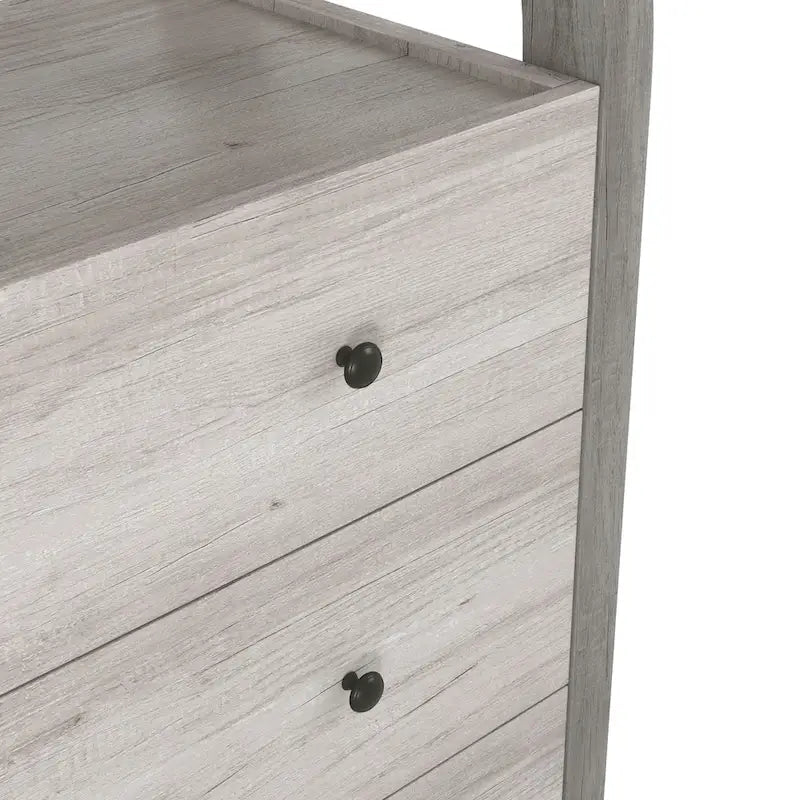 DH BASIC Comò verticale a 4 cassetti, larghezza 31 pollici, bianco costiero transizionale, di Denhour