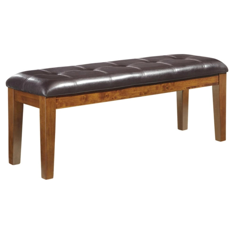 Panca da pranzo Signature Design by Ashley Ralene in similpelle marrone - 49,75 L x 16,25 P x 18,5 H