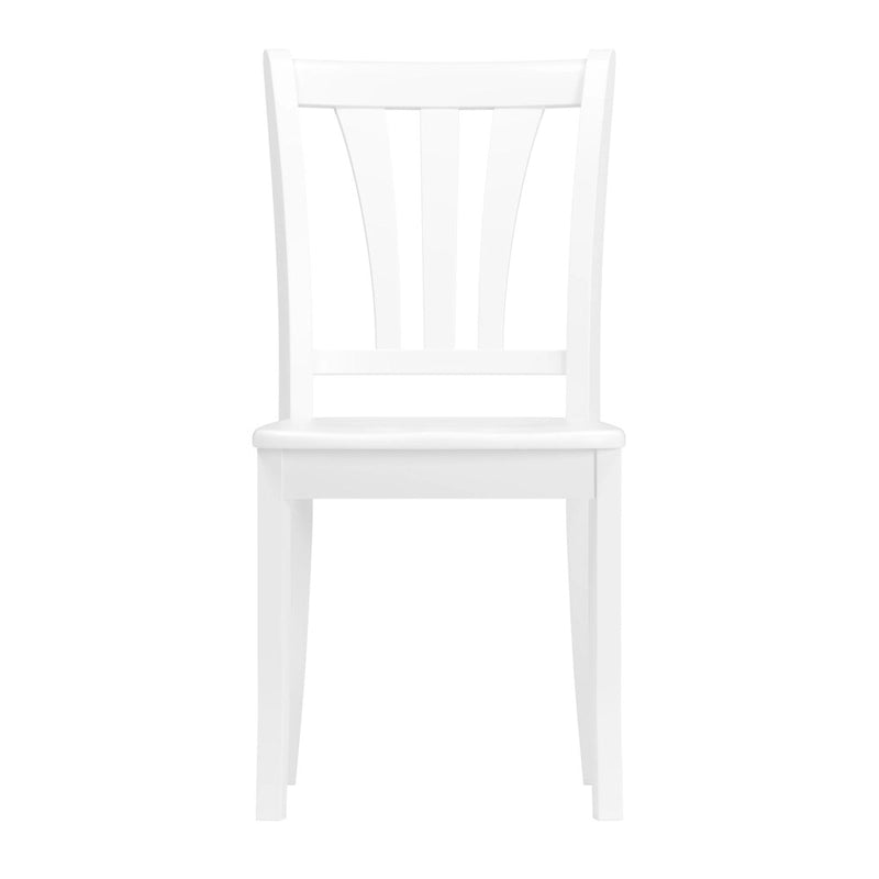 Set di 2 sedie da pranzo Dillon in legno massello bianco