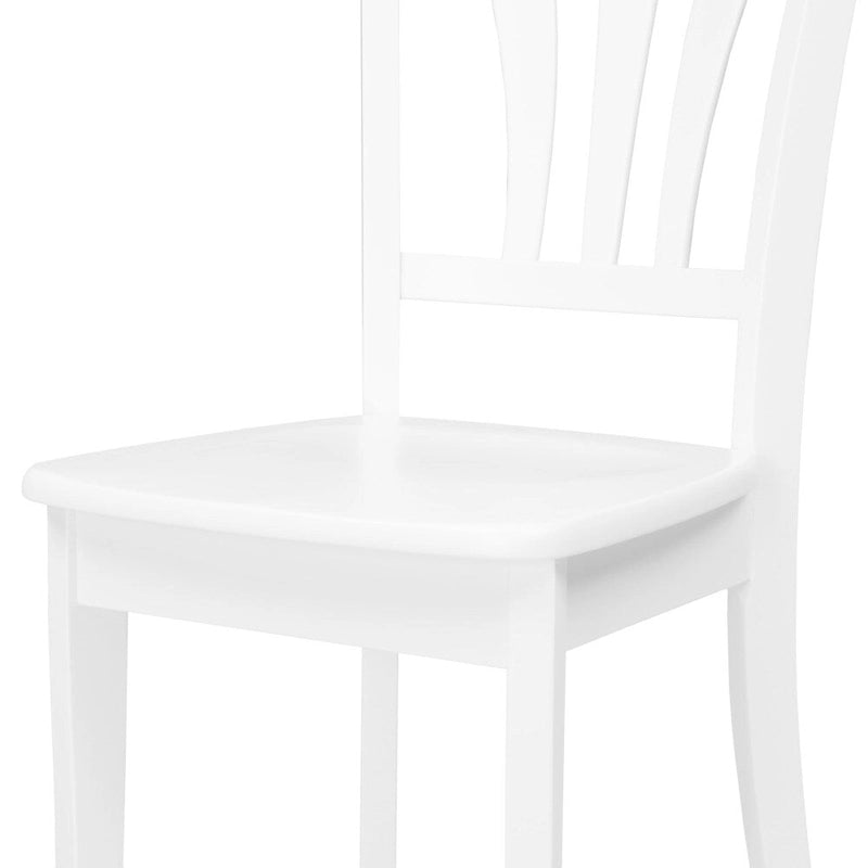 Set di 2 sedie da pranzo Dillon in legno massello bianco