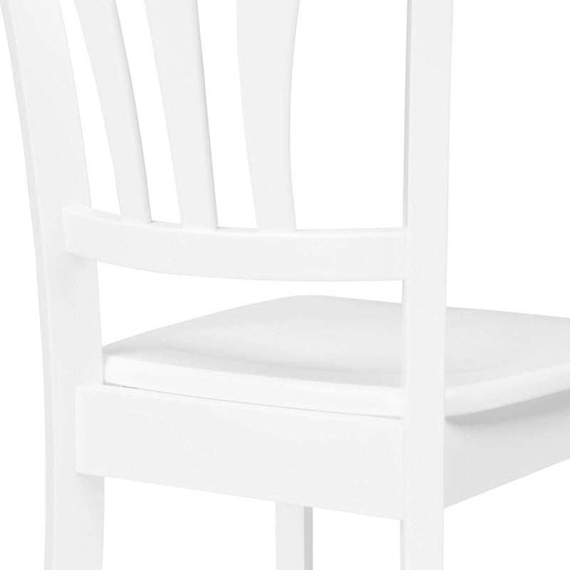 Set di 2 sedie da pranzo Dillon in legno massello bianco