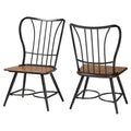 Carbon Loft Rudolph Industrial Metal and Wood Dining Chairs (Set of 2)