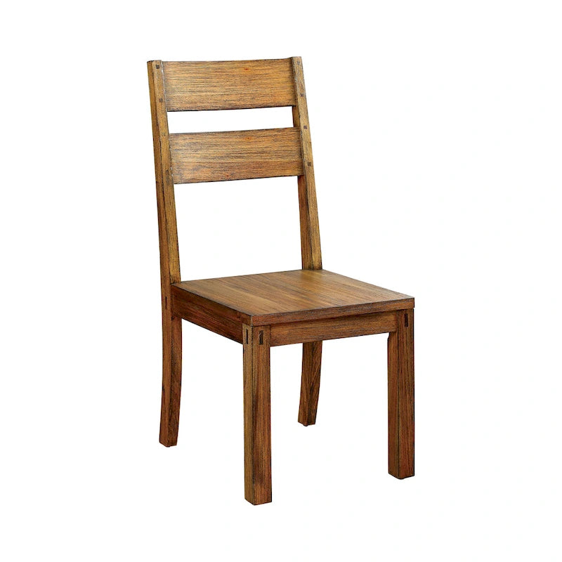 Sedie da pranzo Furniture of America Maiz in legno massello rovere rustico (set da 2)