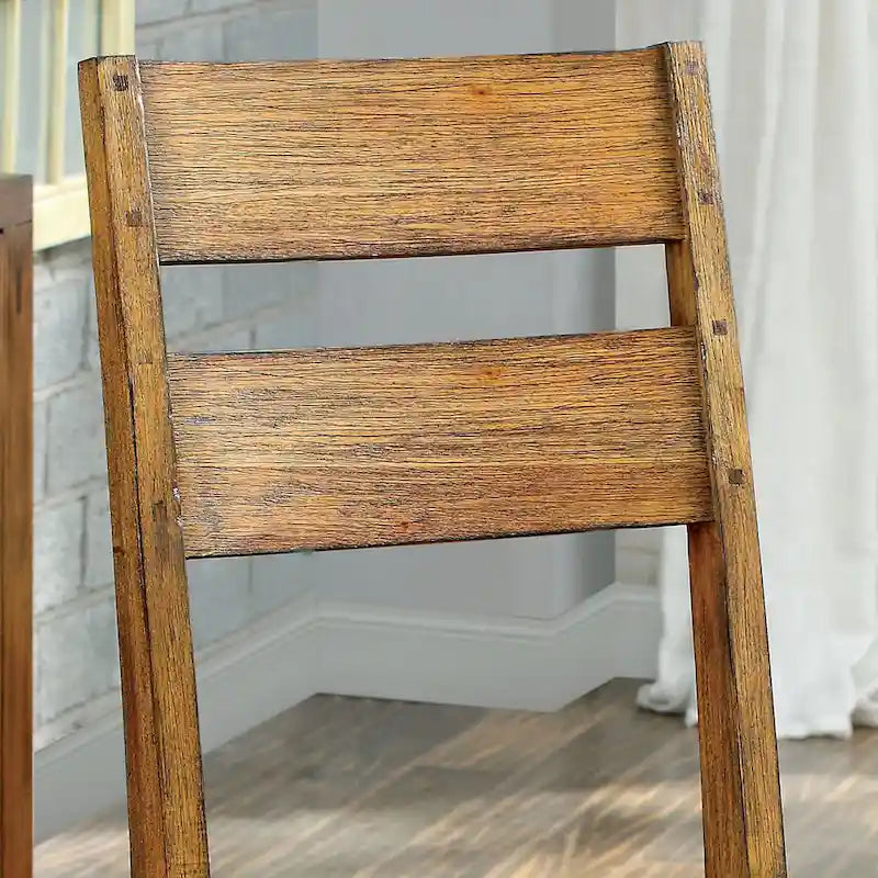 Sedie da pranzo Furniture of America Maiz in legno massello rovere rustico (set da 2)