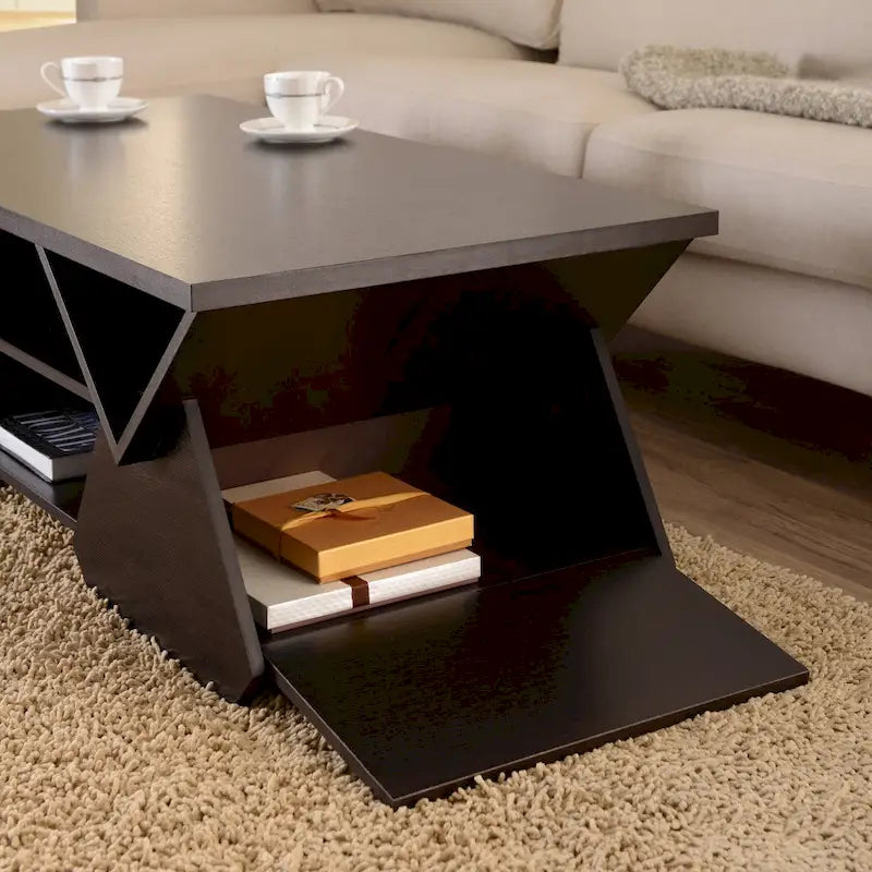 Tavolino da Caffè Fore Modern Espresso a 4 Ripiani da 47 Pollici di Furniture of America
