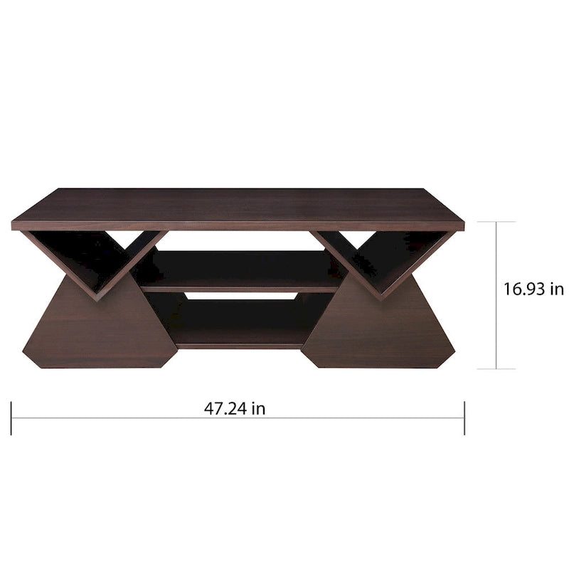 Tavolino da Caffè Fore Modern Espresso a 4 Ripiani da 47 Pollici di Furniture of America