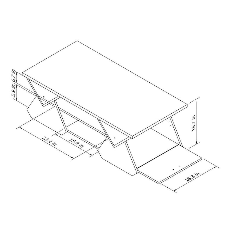 Tavolino da Caffè Fore Modern Espresso a 4 Ripiani da 47 Pollici di Furniture of America