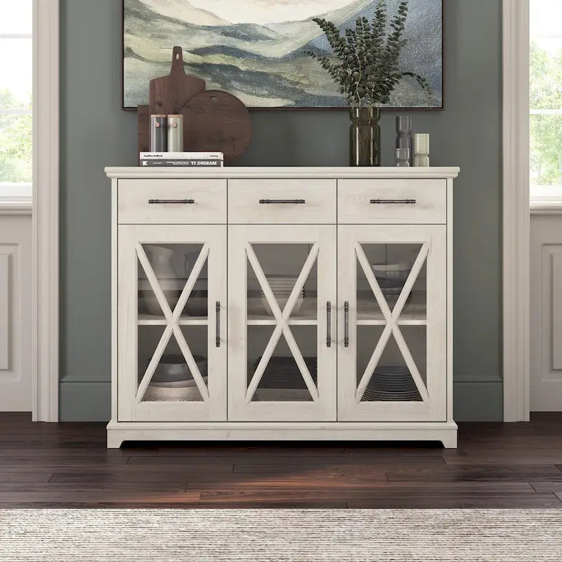 Lennox 46W Farmhouse TV Stand for 65 Inch TV by Bush Furniture
