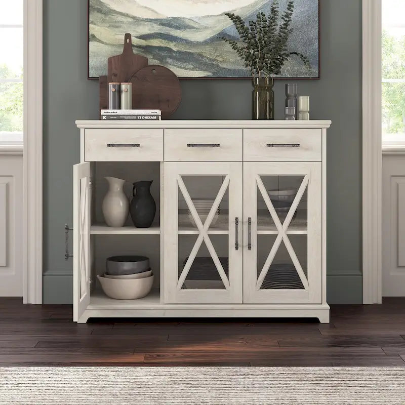 Lennox 46W Farmhouse TV Stand for 65 Inch TV by Bush Furniture