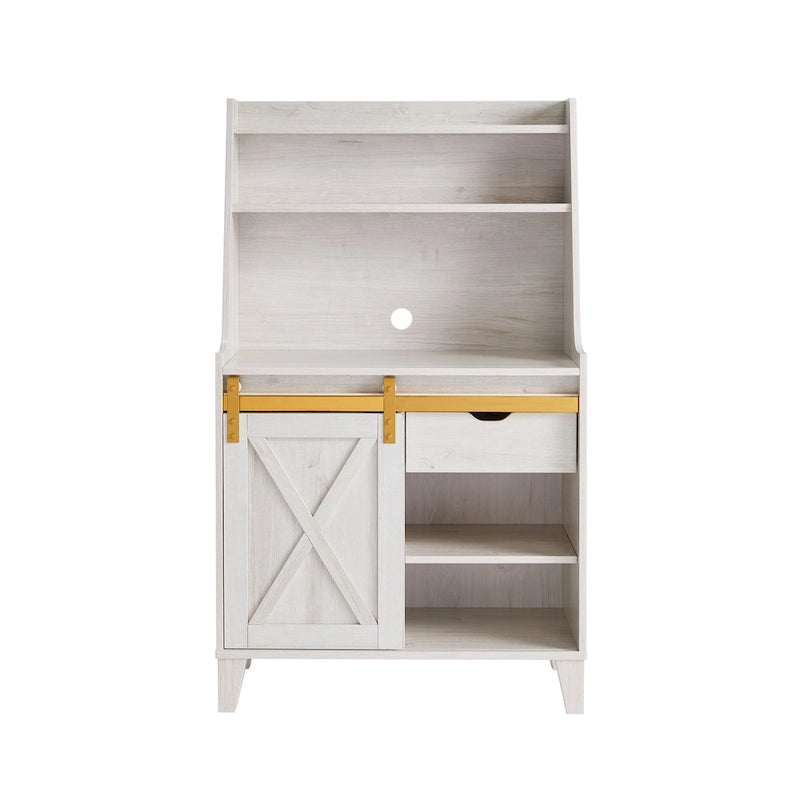 Scaffale portapane Denhour DH BASIC Farmhouse White Oak a 6 ripiani