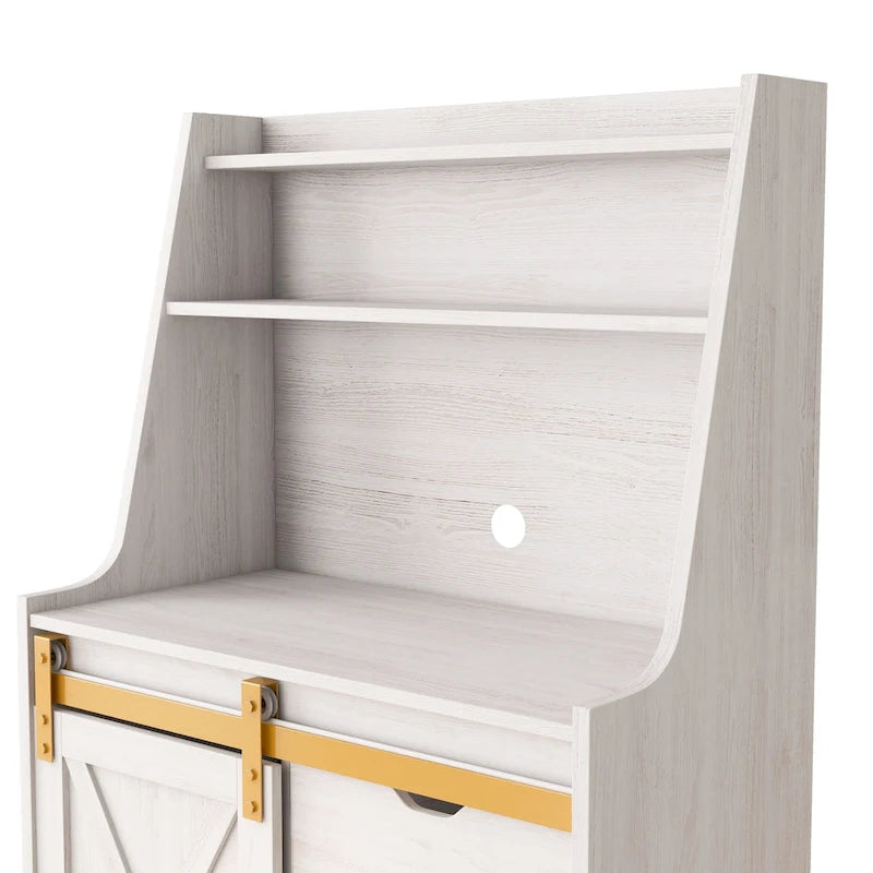 Scaffale portapane Denhour DH BASIC Farmhouse White Oak a 6 ripiani