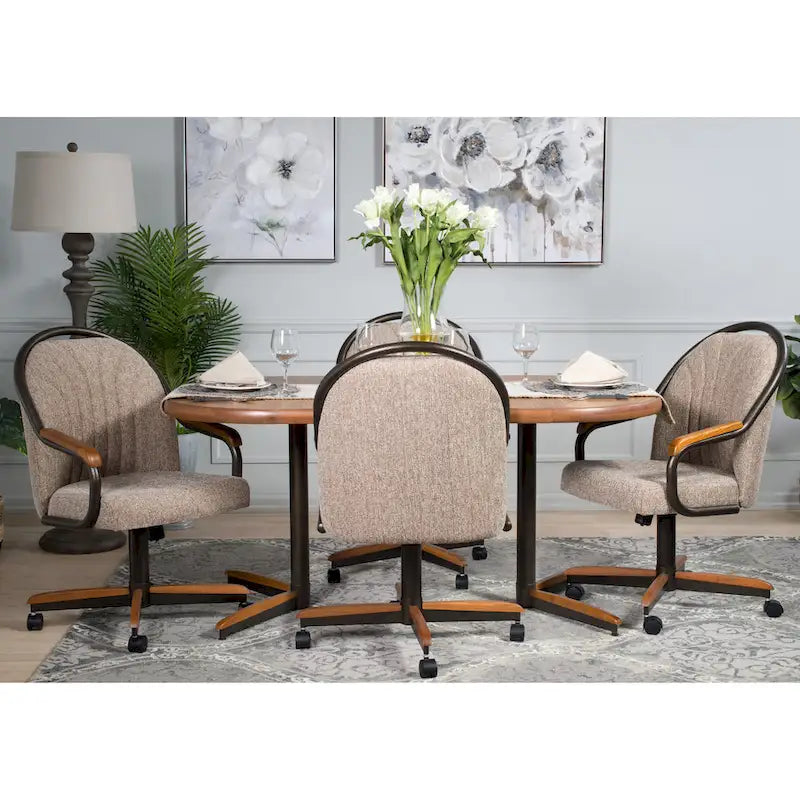 Sedia da pranzo girevole e inclinabile Casual Dining Barell - 38Hx22½Lx22P - 38Hx24Lx22P