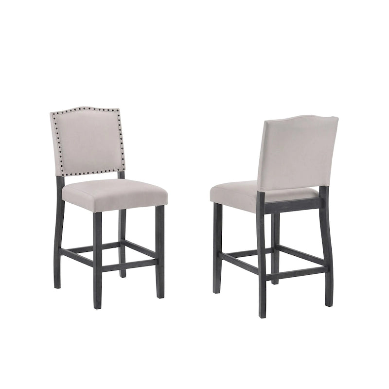 Set da pranzo a 5 pezzi, altezza bancone, colore grigio chiaro, Best Quality Furniture