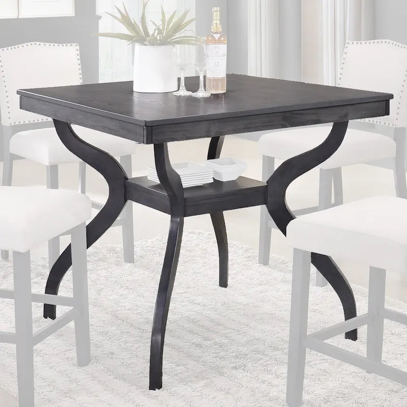 Set da pranzo a 5 pezzi, altezza bancone, colore grigio chiaro, Best Quality Furniture