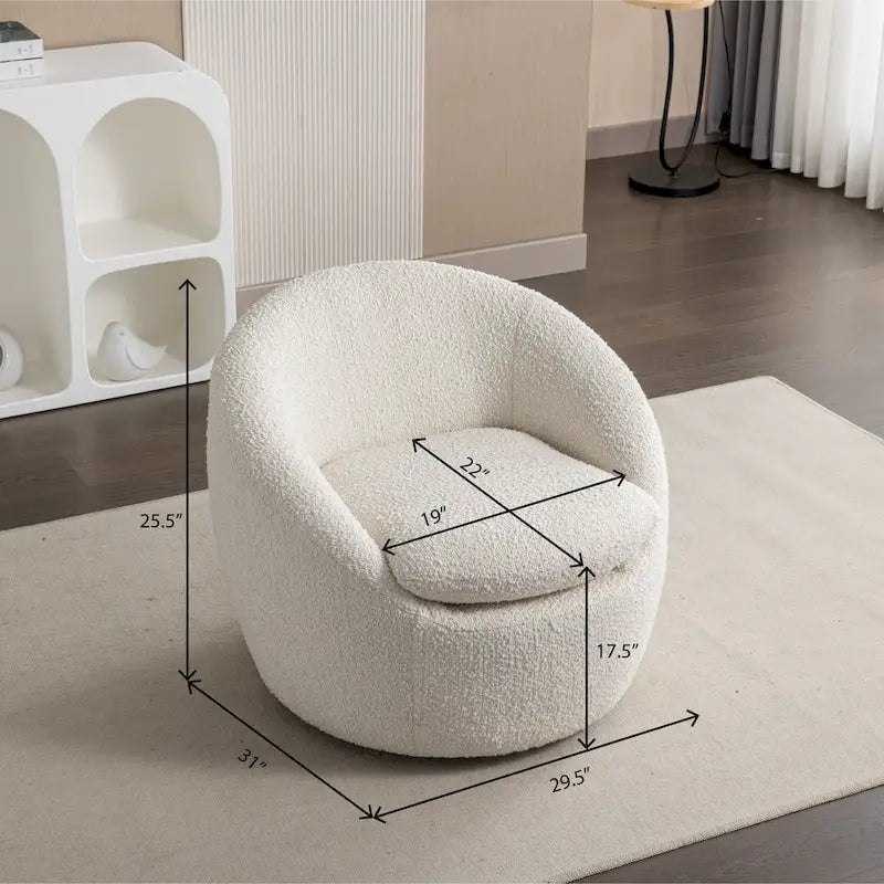 Roundhill Furniture Winnie Modern Swivel Barrel Chair