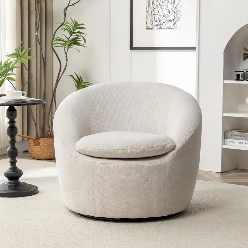 Roundhill Furniture Winnie Modern Swivel Barrel Chair