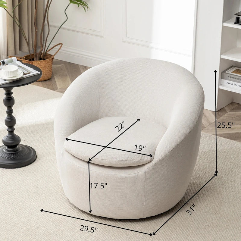 Roundhill Furniture Winnie Modern Swivel Barrel Chair