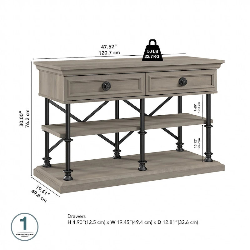 Consolle da parete Coliseum di Bush Furniture