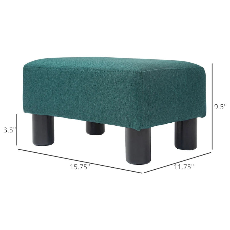 Poggiapiedi Pouf Moderno in Lino a Cubo 16