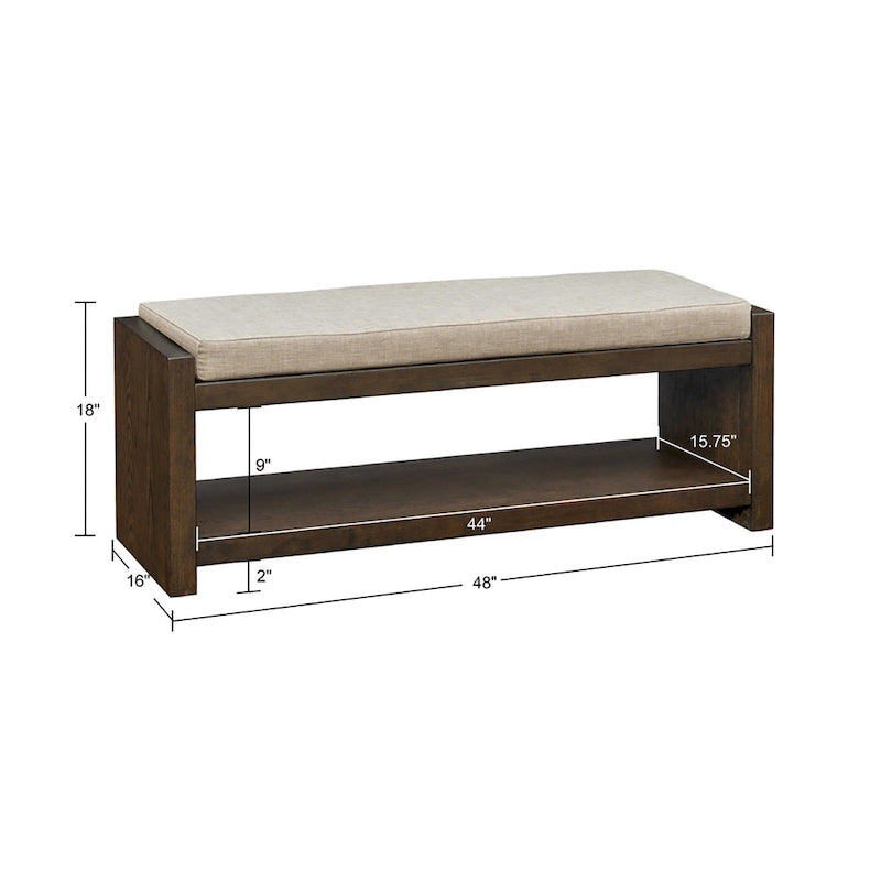 Panchina Madison Park Stanton Accent con ripiano inferiore