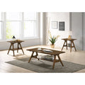 Set da 3 tavolini da caffè in legno Arona di Roundhill Furniture, stile moderno di metà secolo