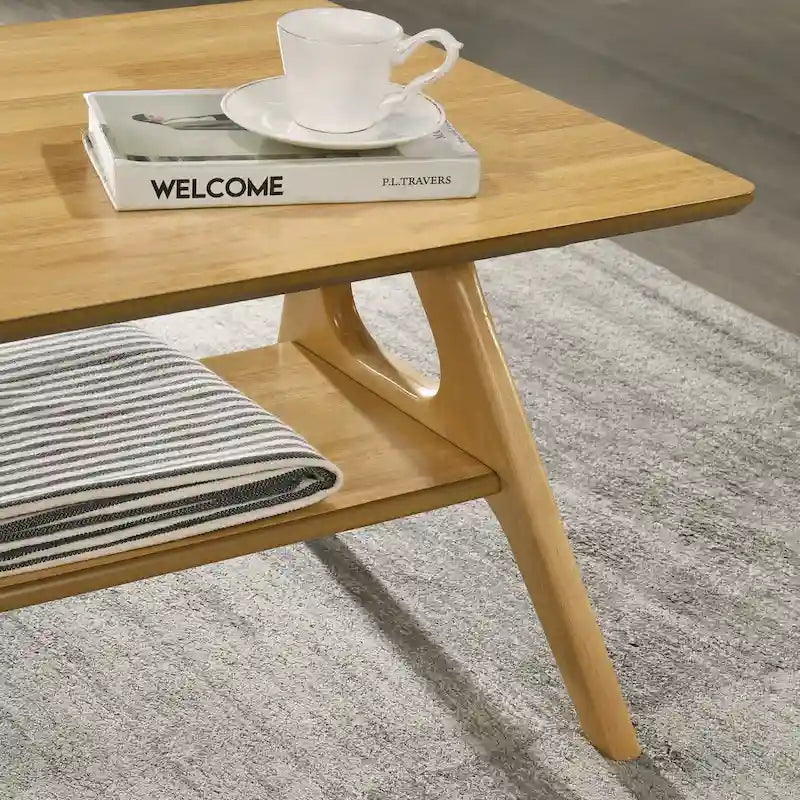 Set da 3 tavolini da caffè in legno Arona di Roundhill Furniture, stile moderno di metà secolo