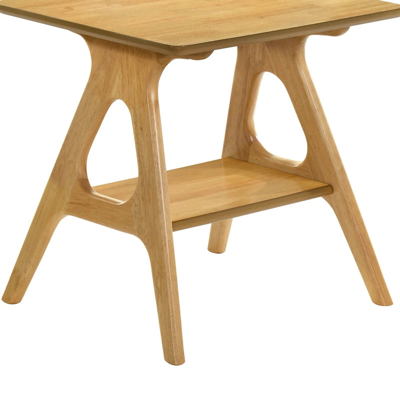 Set da 3 tavolini da caffè in legno Arona di Roundhill Furniture, stile moderno di metà secolo