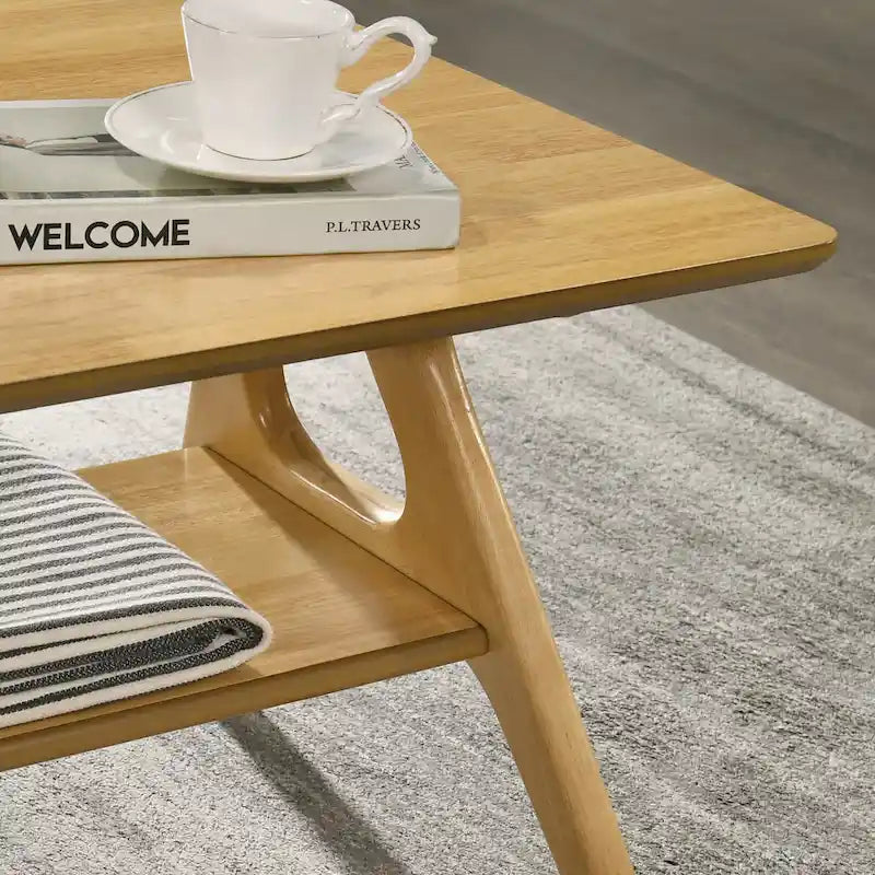 Set da 3 tavolini da caffè in legno Arona di Roundhill Furniture, stile moderno di metà secolo