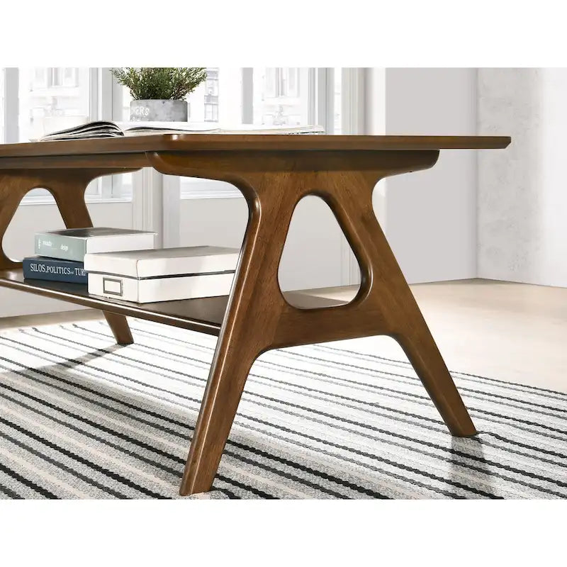 Set da 3 tavolini da caffè in legno Arona di Roundhill Furniture, stile moderno di metà secolo