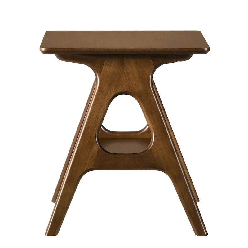 Set da 3 tavolini da caffè in legno Arona di Roundhill Furniture, stile moderno di metà secolo
